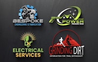 a collection of logos for various electrical services